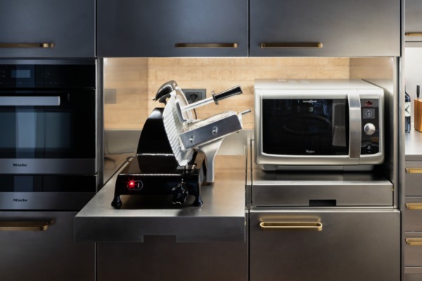 Stainless steel modern kitchen