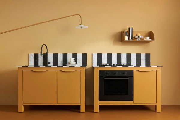 As simple as a modular stainless steel kitchen