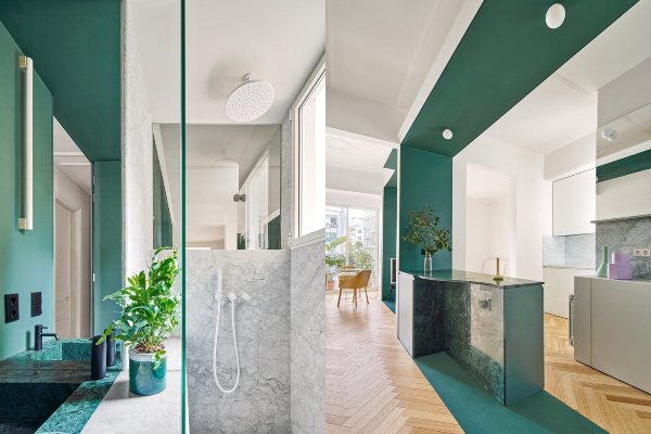 apartment-with-a-green-partition-in-barcelona